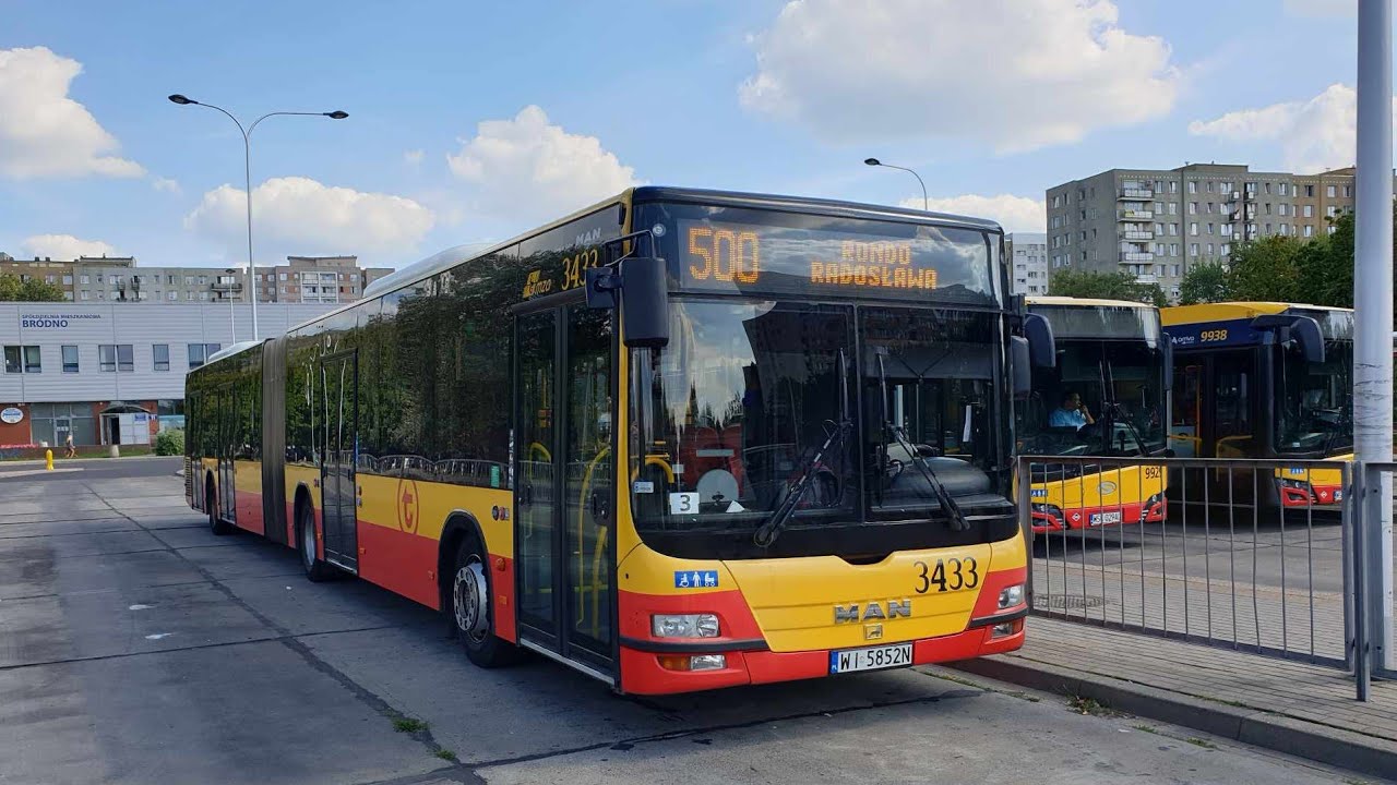 MAN NG363 Lion's City G #3433 (MZA Warszawa) - linia 500 ➡️ Rondo Radosława