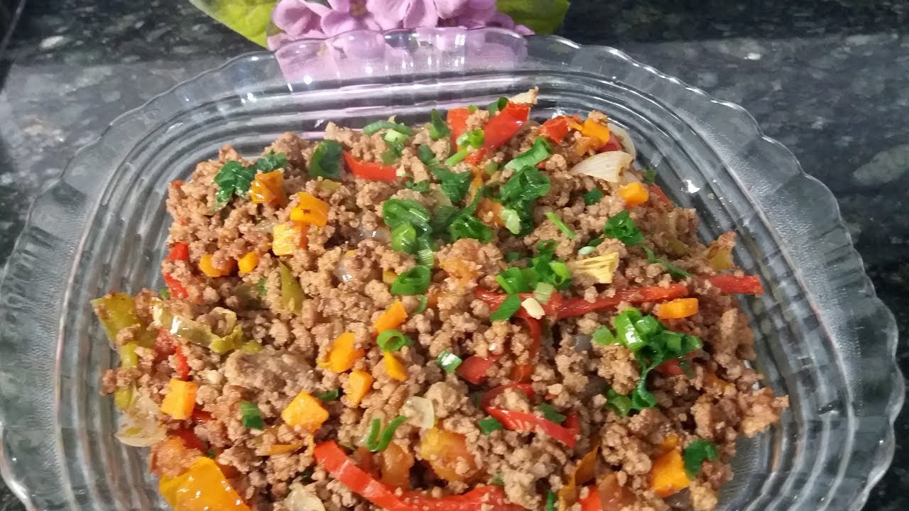CARNE MOÍDA COM PIMENTÃO  DELICIOSA  !!! RECEITINHAS COM AMOR...