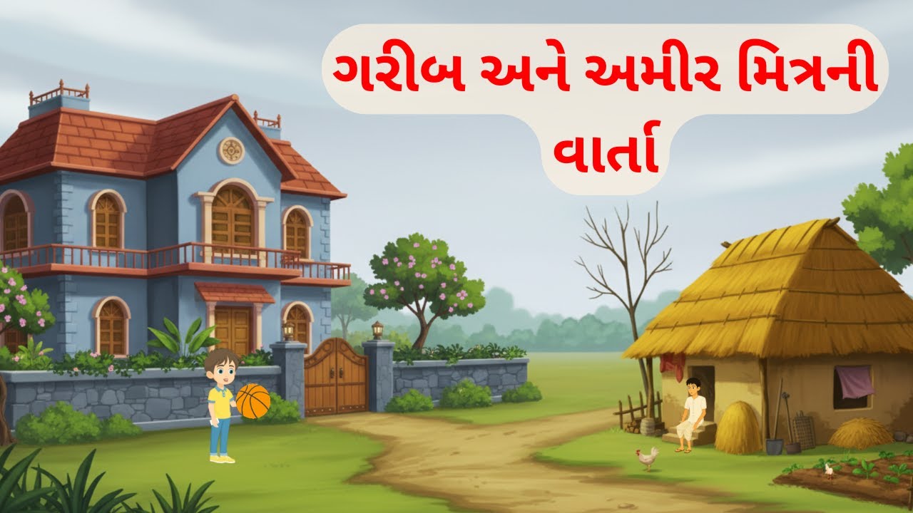 Story of a poor and rich friend | Poor & Rich Friends Story | Gujarati Moral Story | Bal Varta