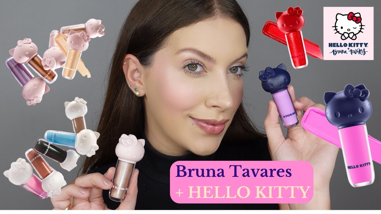 HELLO KITTY + BRUNA TAVARES 🩷 | Blush Líquido e Iluminador Líquido
