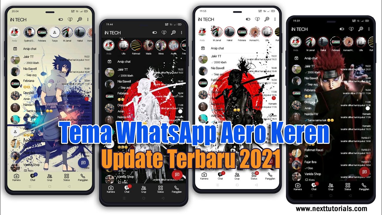 BAGI BAGI TEMA WHATSAPP AERO TAMPILAN ANIME KEREN 2021