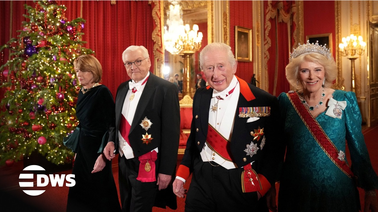 FULL IN: King Charles & Queen Camilla Welcome German President Steinmeier at Windsor Banquet | AC14