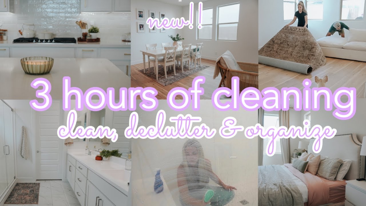 3 HOURS OF CLEANING, DECLUTTERING AND ORGANIZING || 3 HOUR CLEANING MARATHON || HOURS OF CLEANING