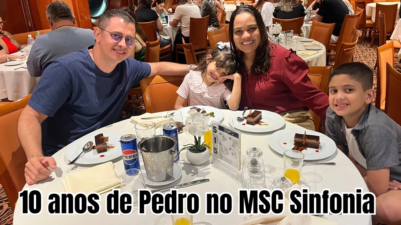 10 anos de Pedro no MSC Sinfonia 