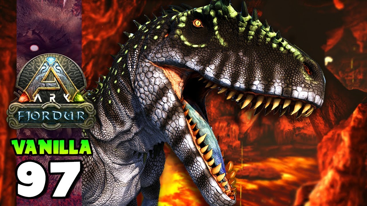 DOMANDO NOSSO PRIMEIRO CARCHARODONTOSAURUS A NOVA CRIATURA DO ARK!!! ARK: FJORDUR (VANILLA) 97