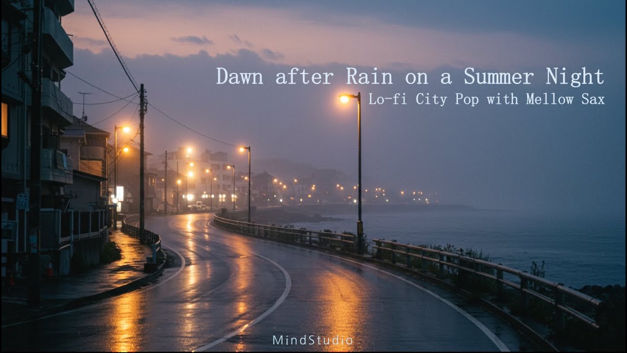 Playlist | Lo-fi City Pop with Mellow Saxophone | Dawn after Rain, Melancholy Summer Night Vibes
