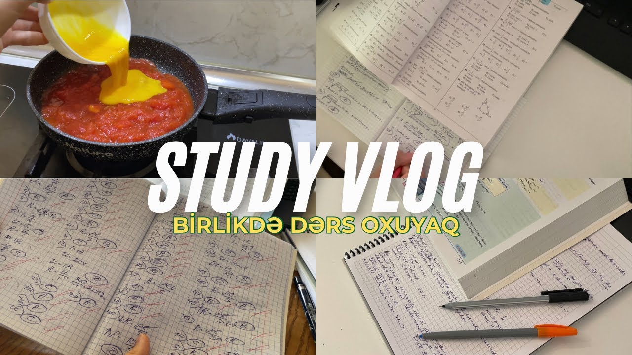 TƏKRARA BAŞLADIM📖 | BİRLİKDƏ DƏRS OXUYAQ📒 | DƏRS RUTİNİM | STUDY WİTH ME 📝
