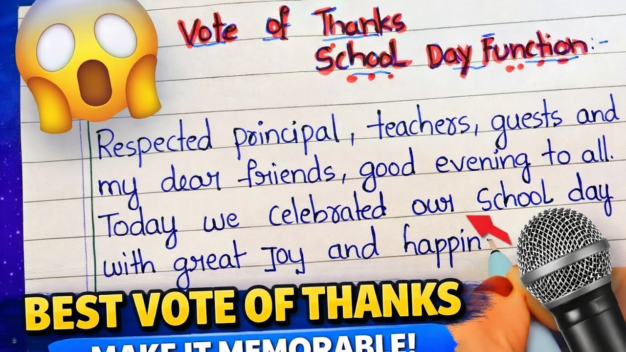 Vote of Thanks for School Day Function |Easy English Speech | Taleam Education