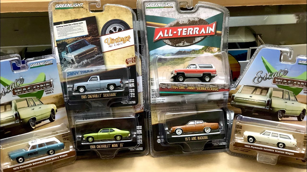 Greenlight Vintage Ad Series 3 | Estate Wagons 5 | Satellite | GMC Jimmy | Nova SS | 1/64 #Diecast