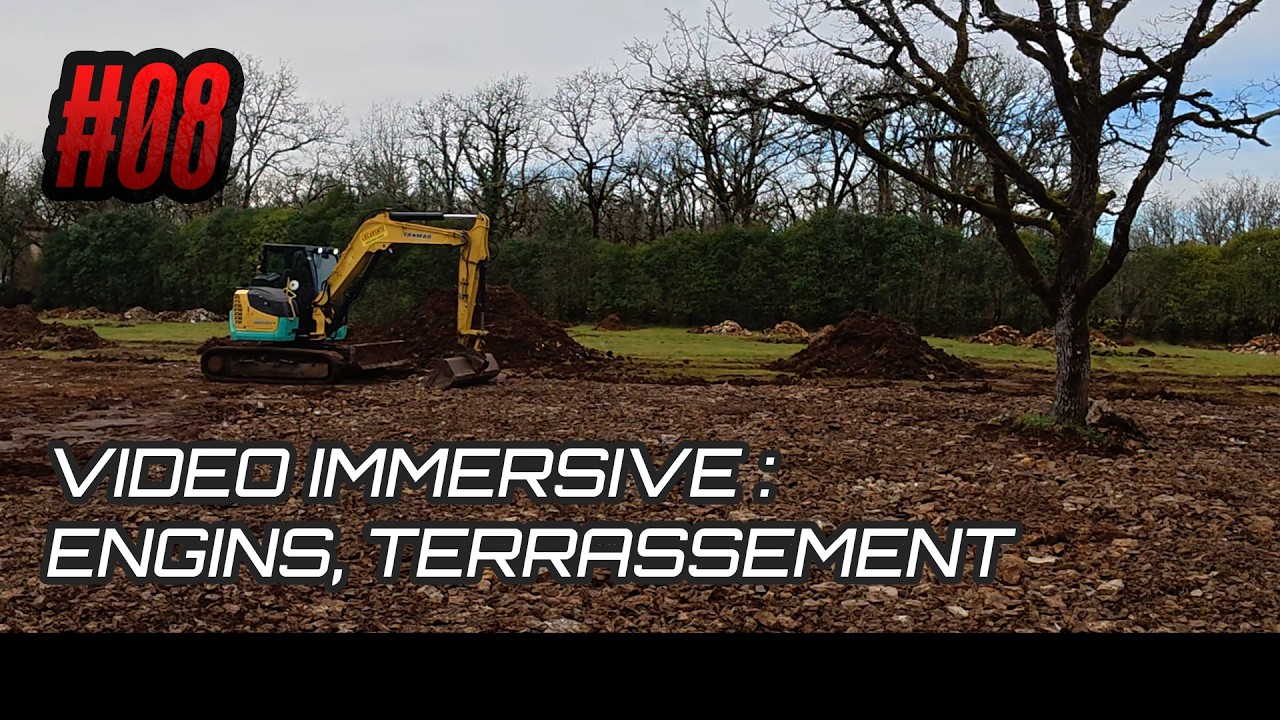 #08 - Maison Containers en Dordogne – Engins lourds, traçage et terrassement ASMR