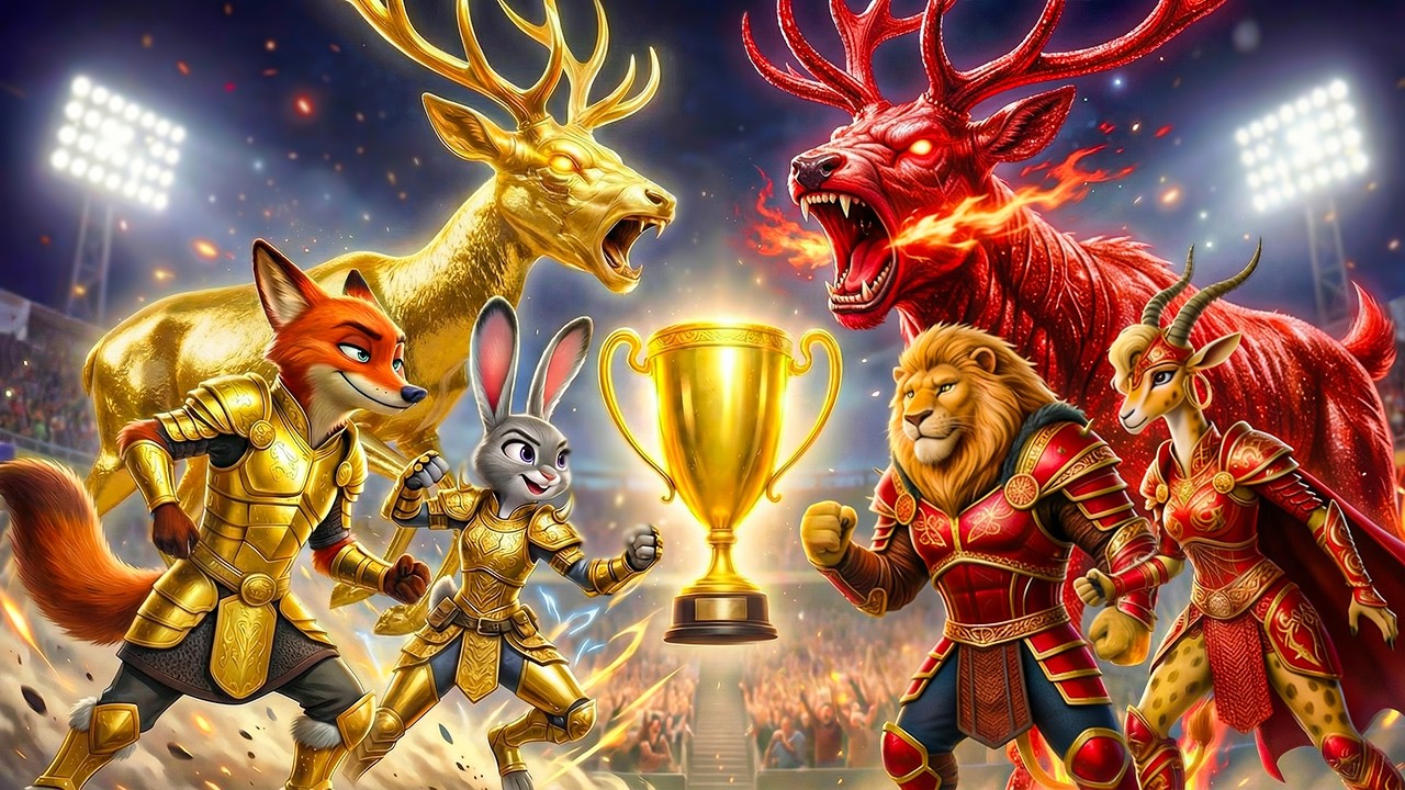 Zootopia Golden Family Wins Ruby Family in The Magic Deer Racing Championship | Zootopia 2