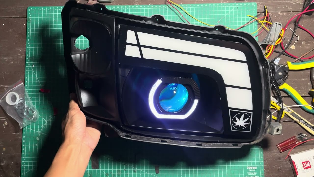 Modifikasi head lamp hino dutro biled AES FULL RGB ALIS