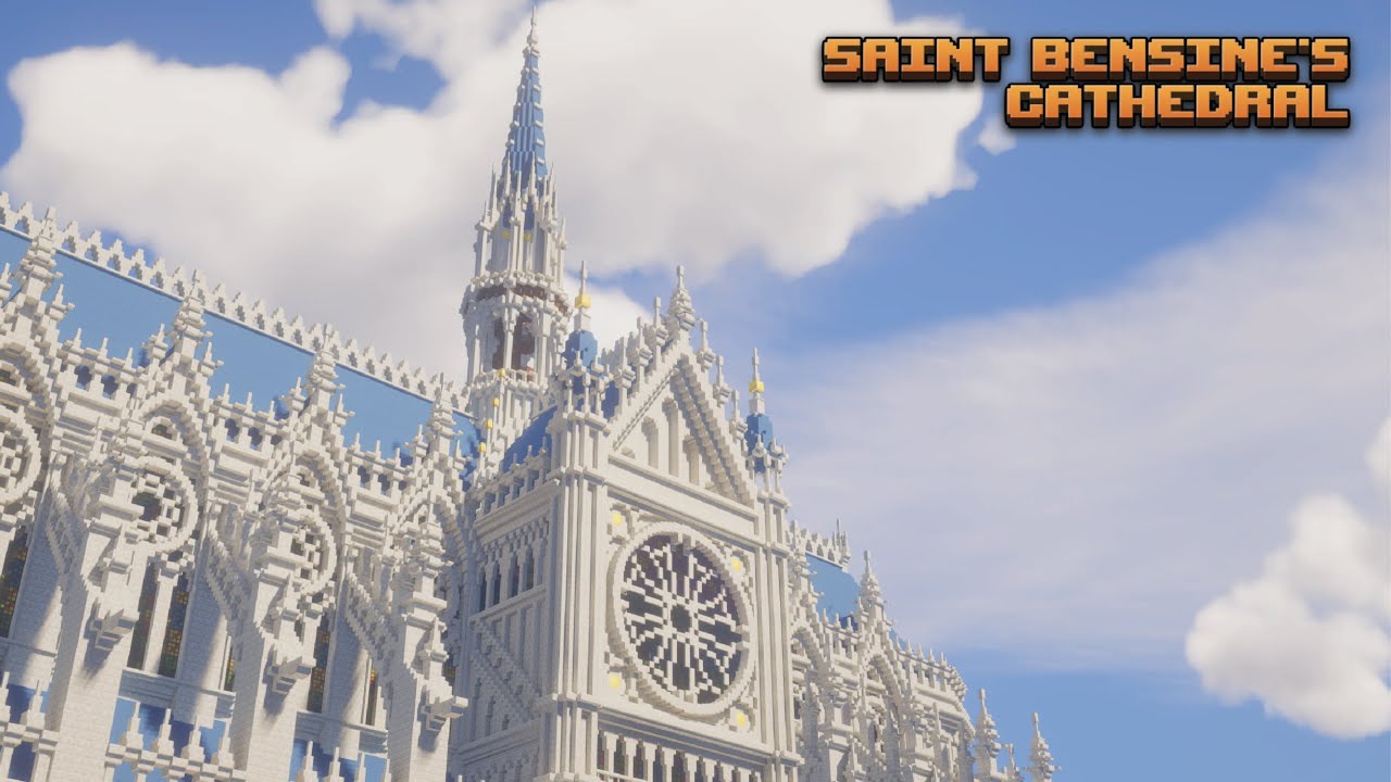 Minecraft create mod - Saint Bensine's Cathedral - A copycats+ megabuild