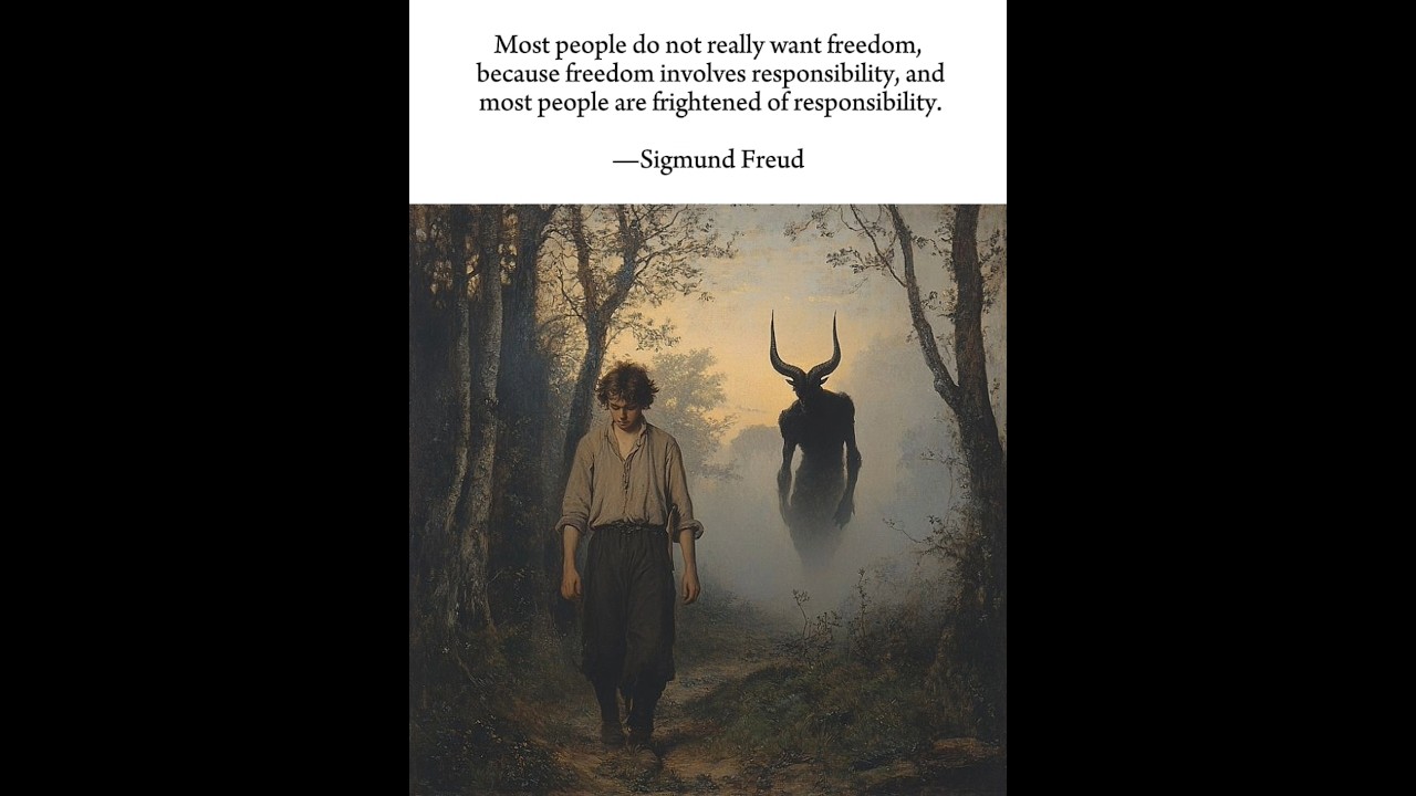 Why We Fear Freedom... #quotes#philosophy#motivation#pyschology#freud#shorts