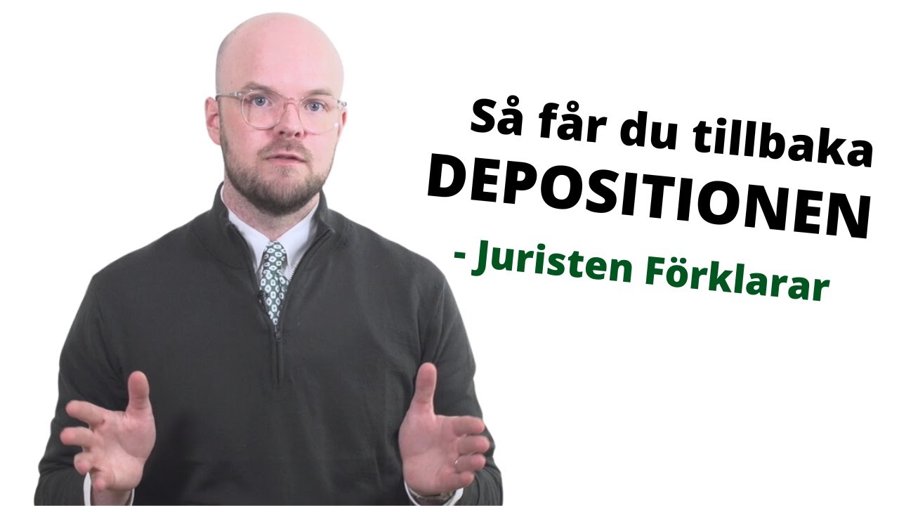Hyresdeposition | Så får du tillbaka pengarna | Juristen Förklarar