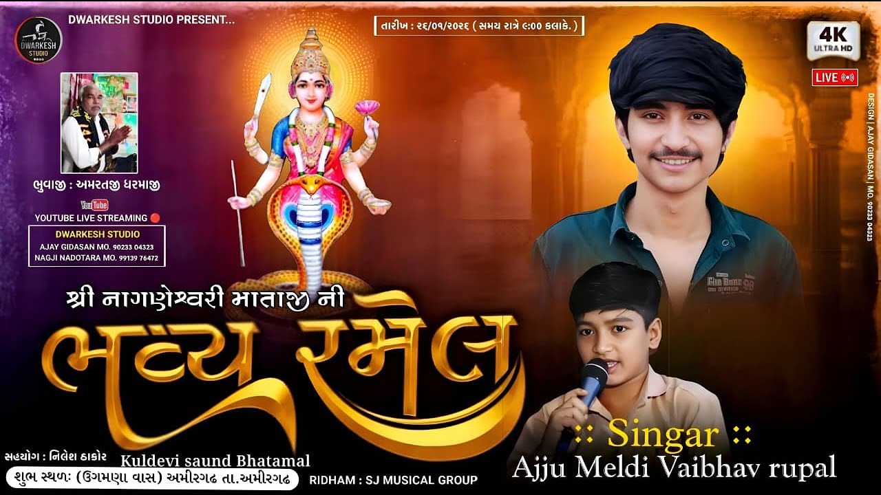 🔴 LIVE ll નાગણેશ્વરી માતાજી ની ભવ્ય રમેલ ll અજુ મેલડી ll