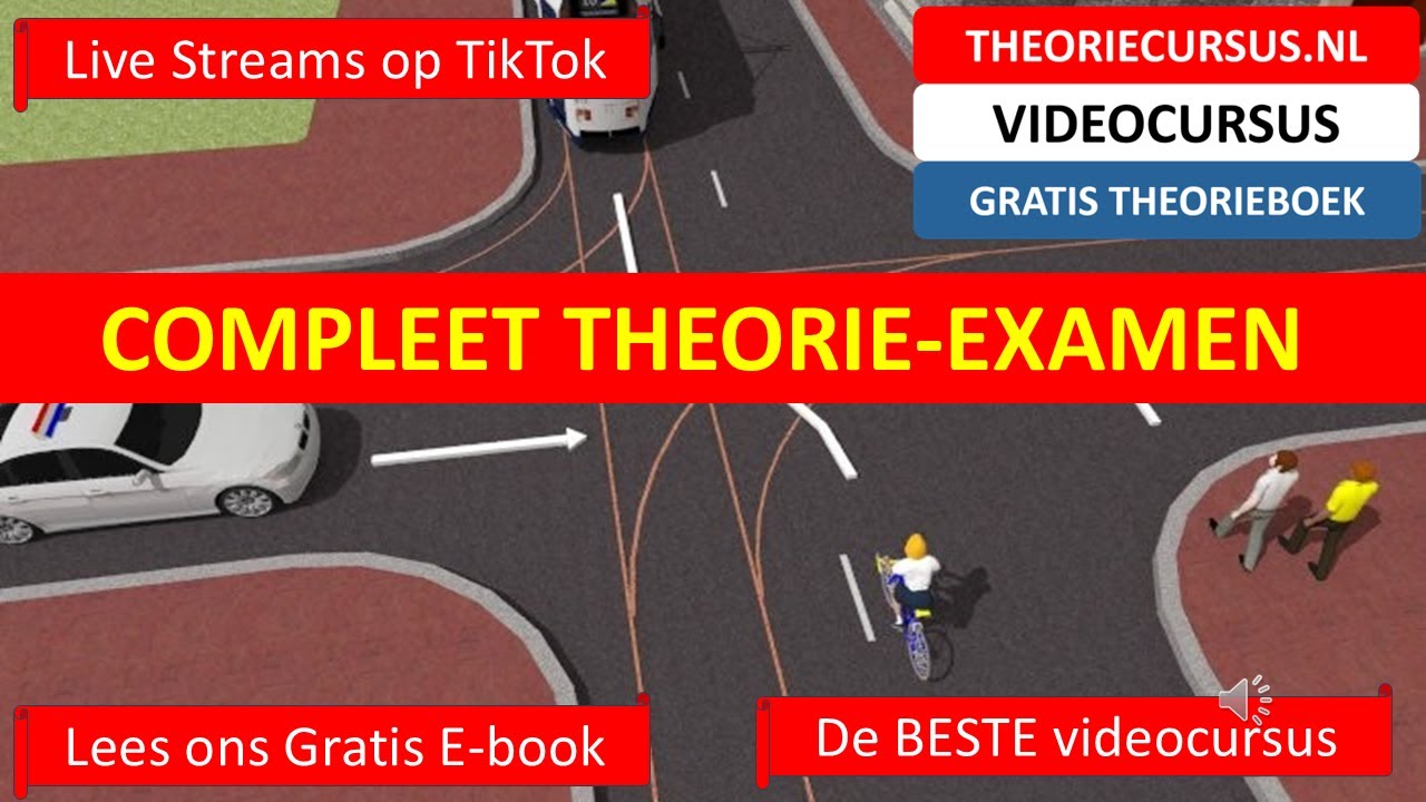 Auto theorie-examen met 52 vragen | Voorrang | Theorie tips | Theoriecursus.nl | De beste uitleg