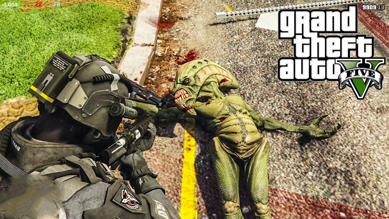 ARMY VS ALIEN - GTA V