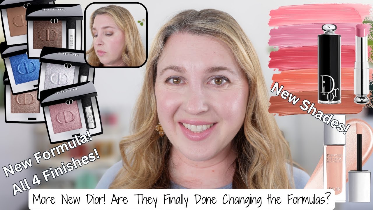 DIOR Mono Couleur Eyeshadows, Addict Lip Shine Lipsticks, & Nude Glow | Swatches, Demos, Comparisons