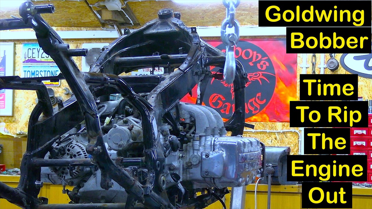 Заброшенный Goldwing, день 36, пора вытащить двигатель!