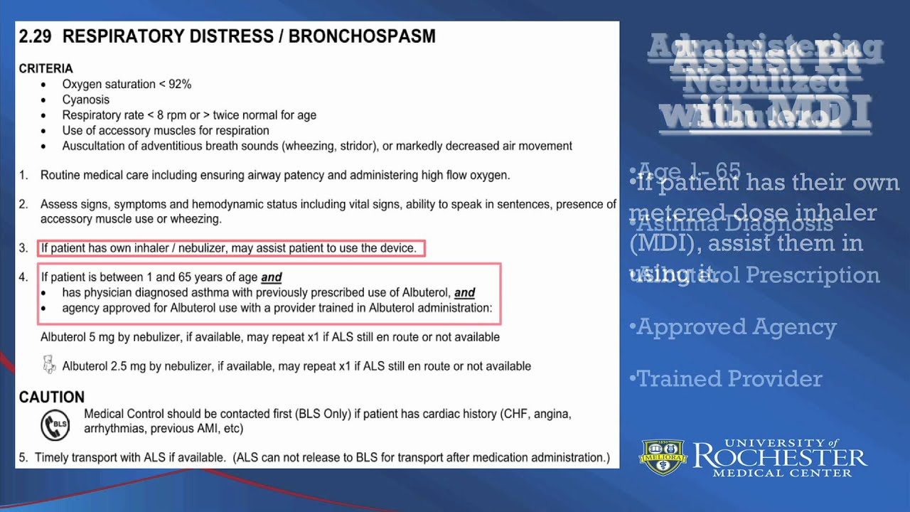 BLS Medication Administration - Albuterol
