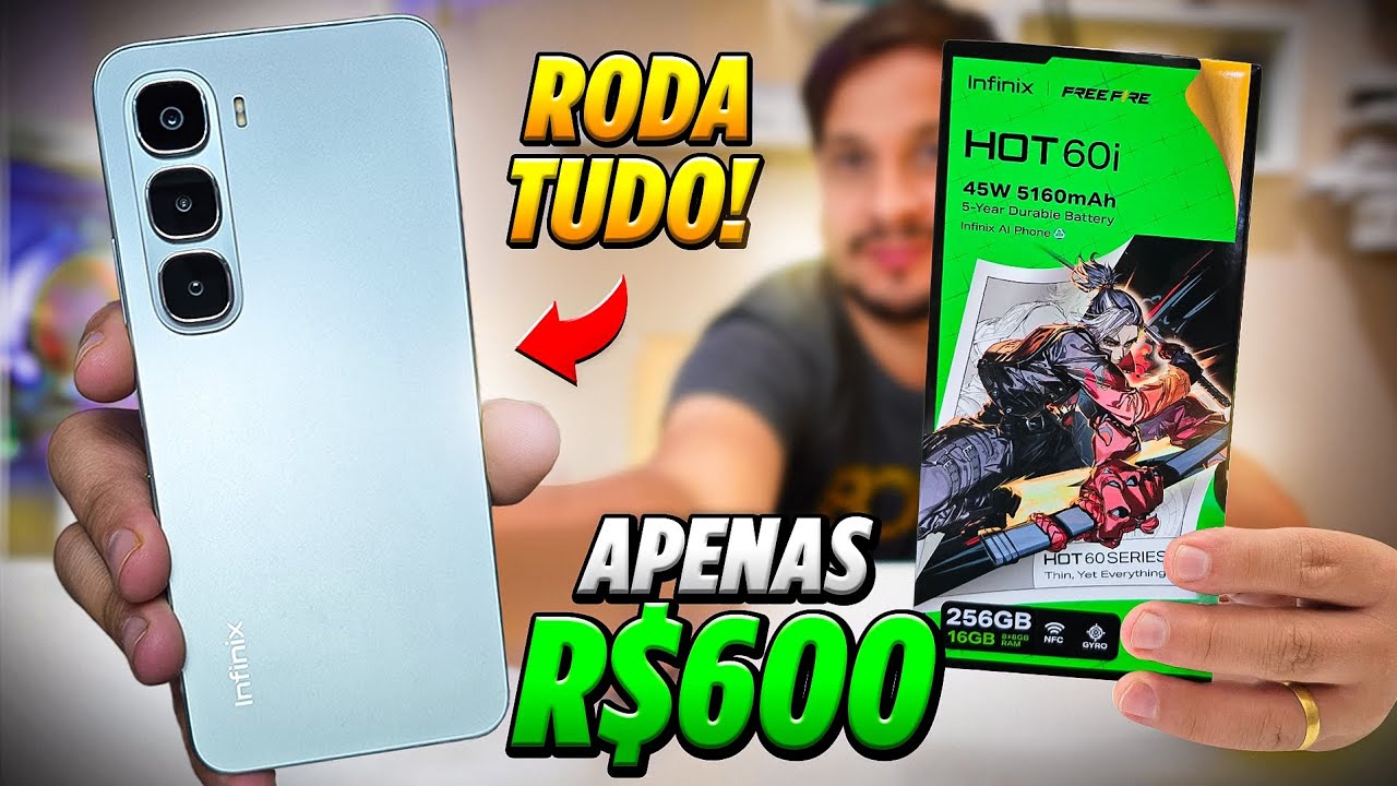INFINIX HOT 60i - O CELULAR GAMER MAIS BARATO de 256 GIGAS 😱