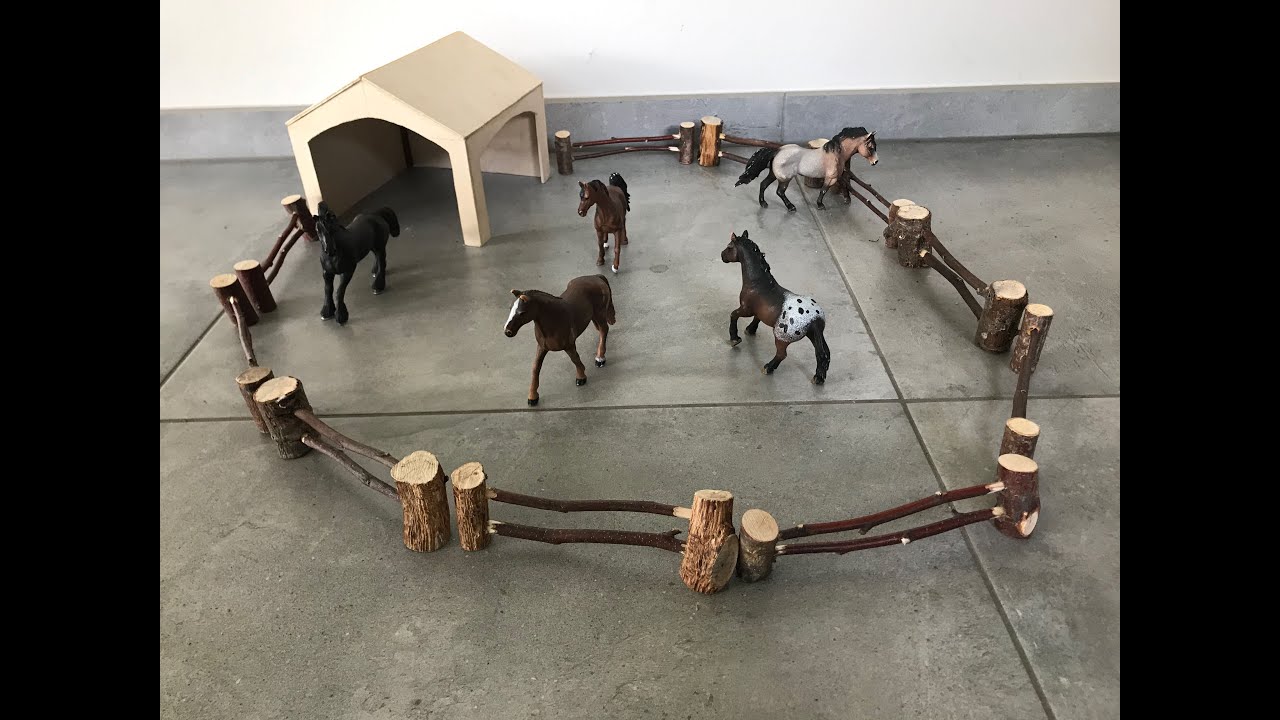 Pferdezaun bauen Schleich ohne Ton