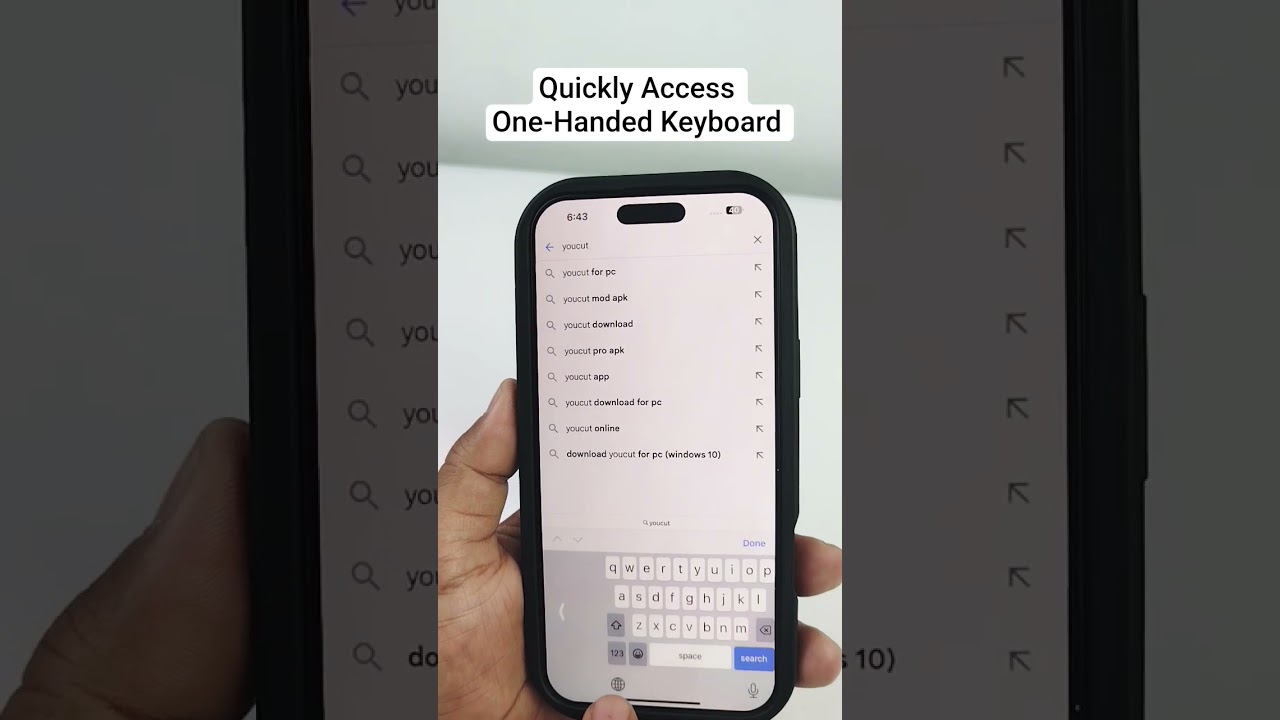 Quickly Access One-Handed Keyboard 