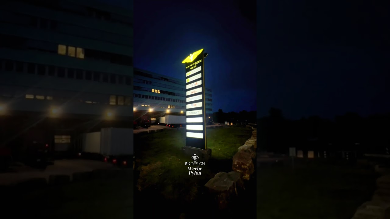 Werbepylon I Sovereign Speed I EKDESIGN #werbeagentur #frankfurt #werbepylon #leuchtreklame