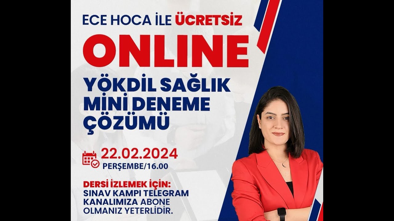 YÖKDİL SAĞLIK MİNİ DENEMEI ECE HOCA
