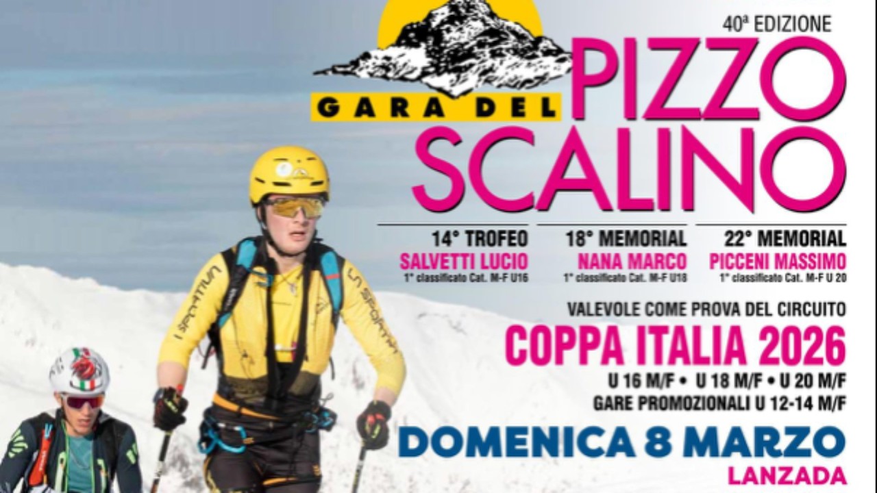 RITORNA LA GARA DEL PIZZO SCALINO: DOMENICA 8 MARZO 2026 LA 40ª EDIZIONE