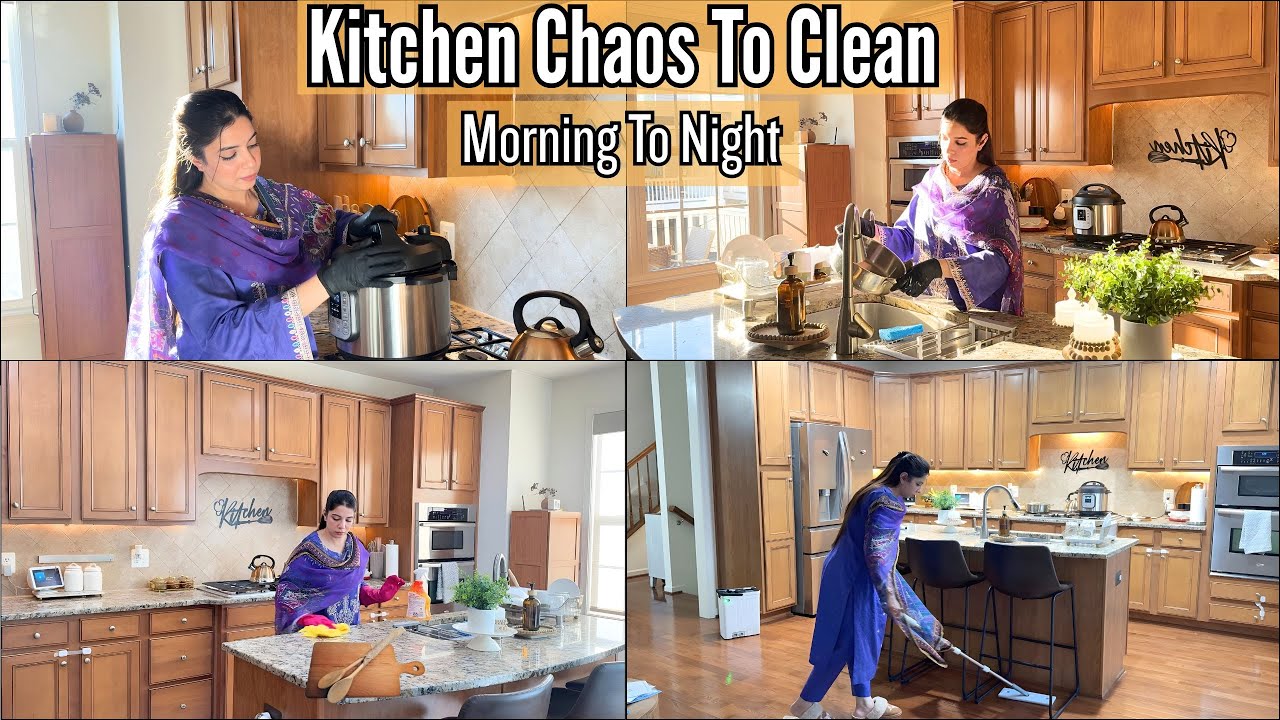 Kitchen Cleaning + Cooking  🧹👩🏻‍🍳 A Busy Mom's Daily Vlog 2026 🎉