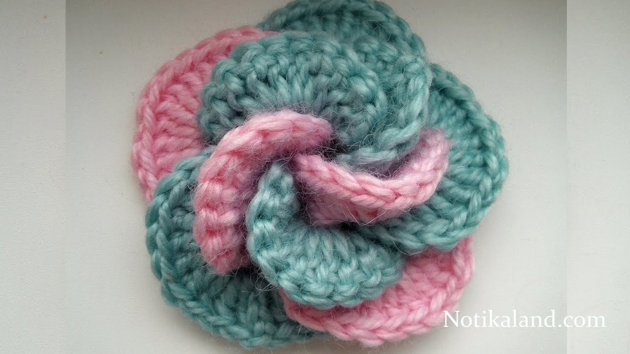 Crochet flower. Tutorial.