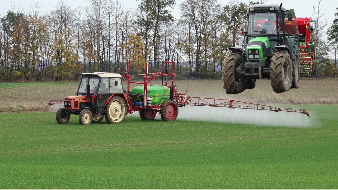 Orka i Siew pszenicy W GR Szafryna! Deutz Fahr Agrofarm 100 & Lemken Opal x110 i Agregat Agromasz