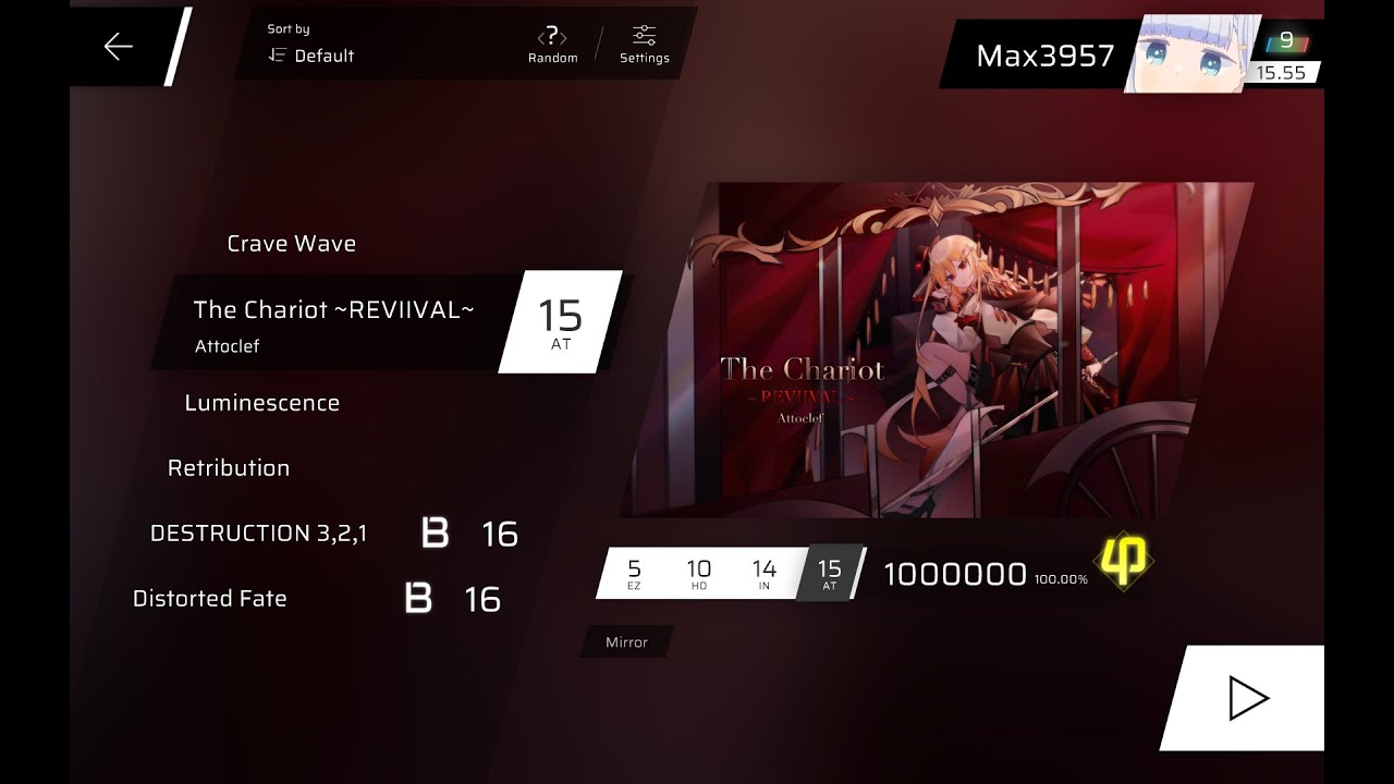 [Phigros Fanmade] The Chariot ~REVIIVAL~ AT Lv.15