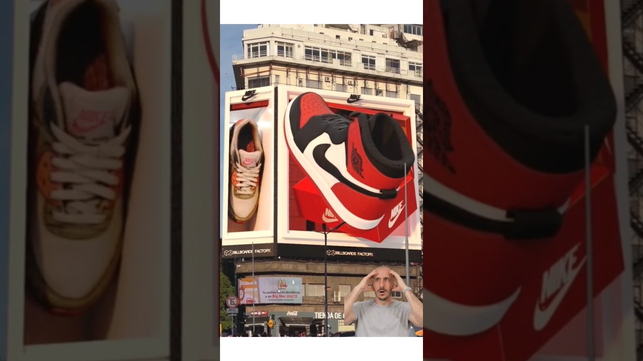 Nike Air_Jordan Amazing 3D Billboard 🤯 #shorts #3d