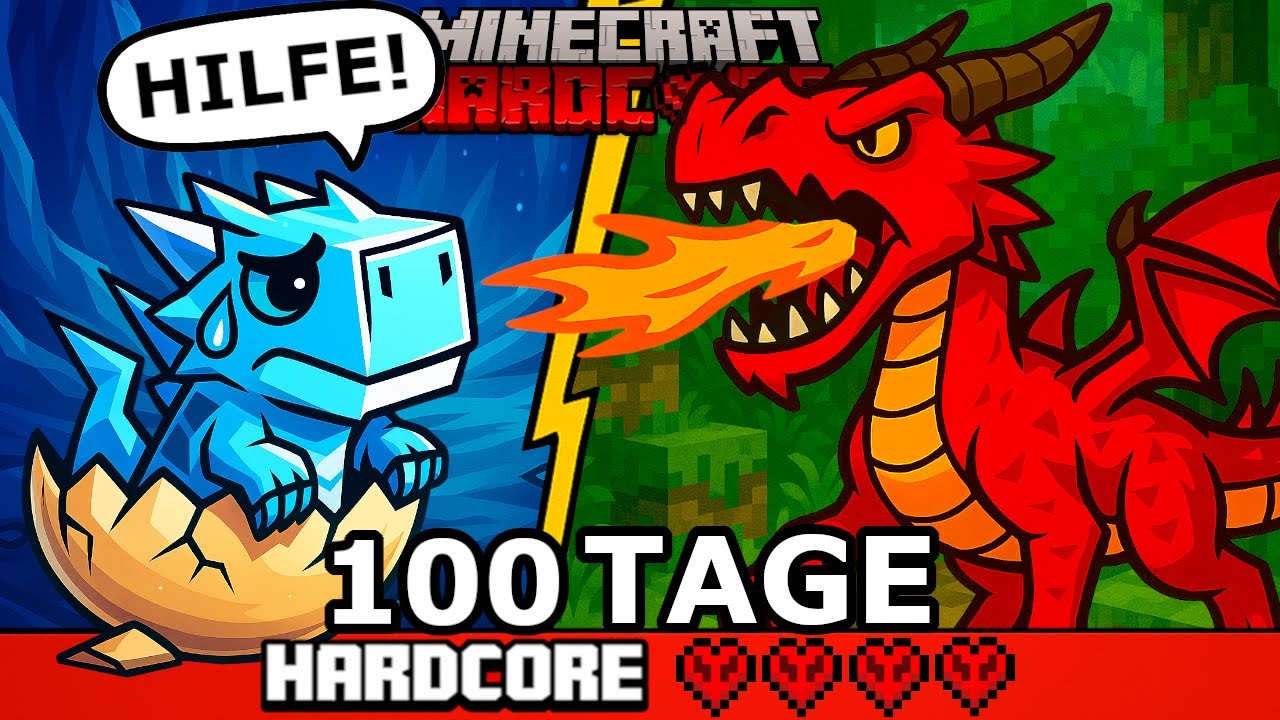 Ich habe 100 TAGE als ein DRACHE in Minecraft Hardcore überlebt!