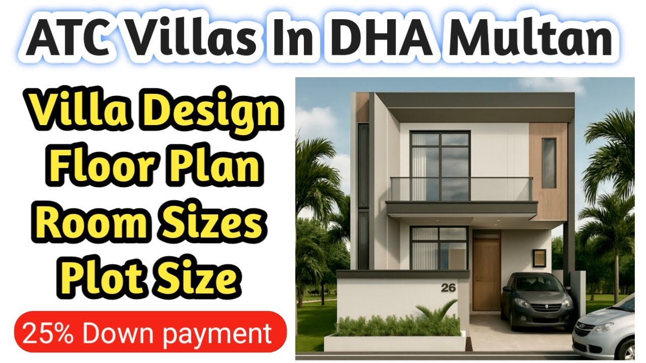 DHA Multan 5 Marla ATC Villa Elevation & Floor Map #villadesign #design #video