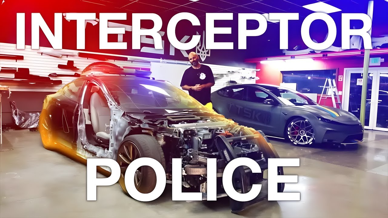 Мы делаем Полицейский 1000 сил электромобиль / Tesla Plaid Police Interceptor | TSK