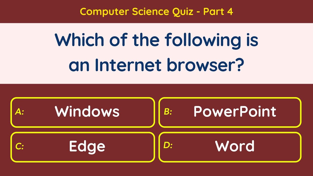 Computer Science Quiz &ndash; Part 4/10 | 10 MCQs | Fundamental Concepts Every CS Learner Should Know