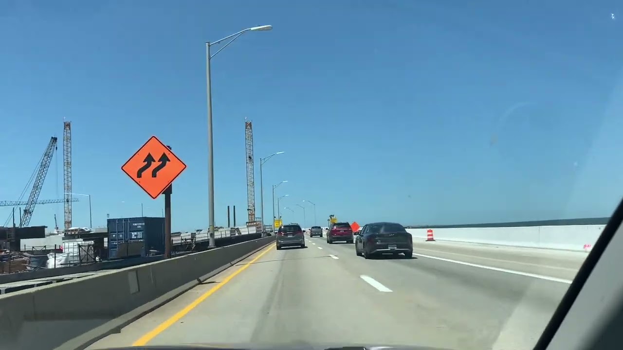 Hampton Roads Bridge Tunnel Westbound (2025 Construction Update)
