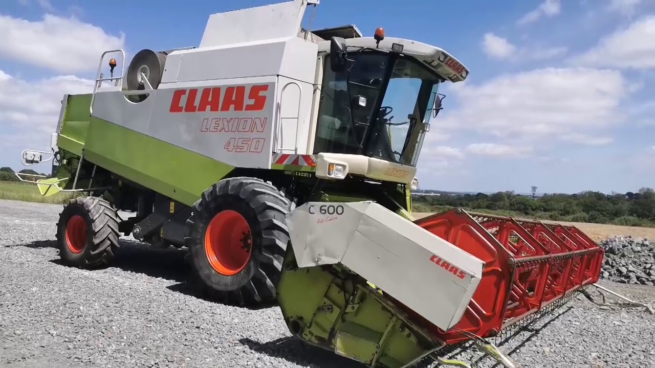video sofimat moissonneuse batteuse occasion combine harvester claas lexion 450 N° 143511