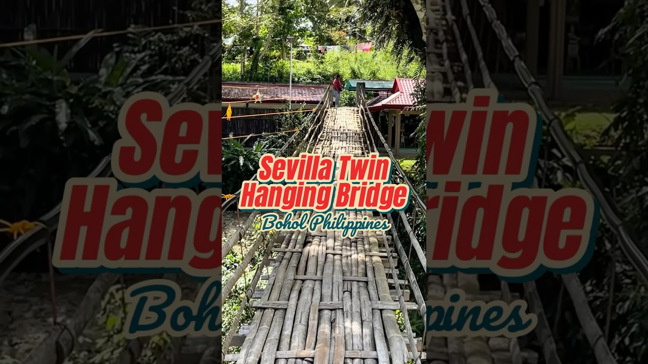 Sevilla Twin Hanging Bridge , Bohol Philippines