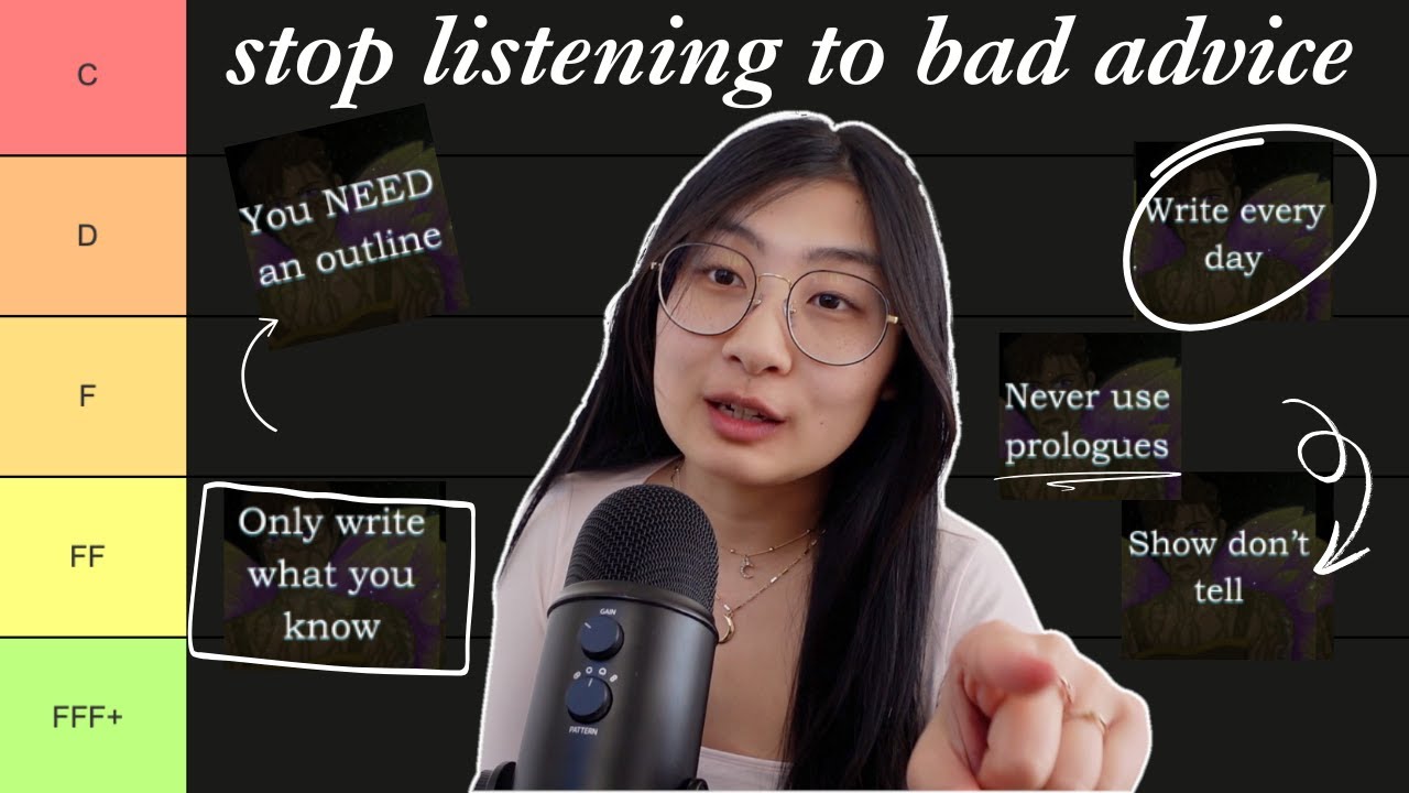 tier ranking horrible writing advice that is KILLING your craft 🔪🙅🏻‍♀️