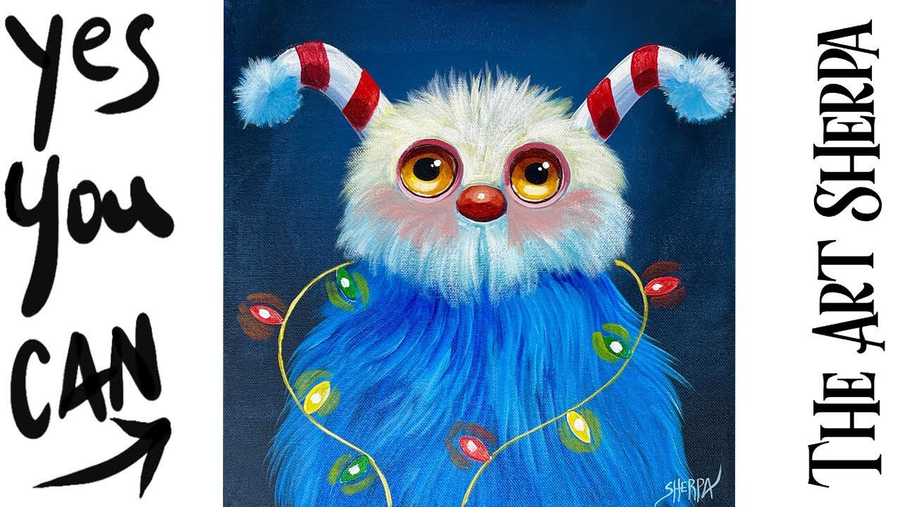 Christmas Critter 🌟🎨 How to Draw and Paint tutorial for Beginners Winter Wonder  