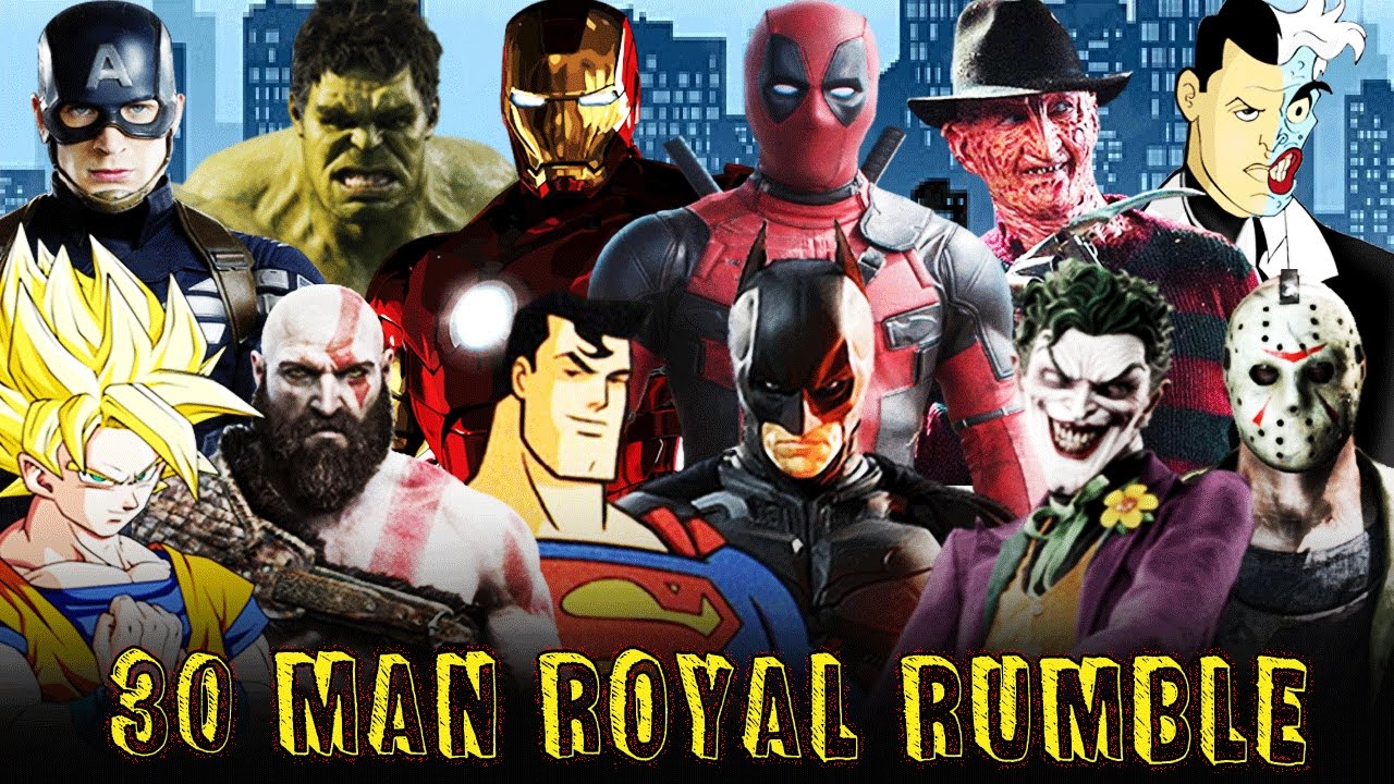 WWE 2K17 Superheroes Royal Rumble Match
