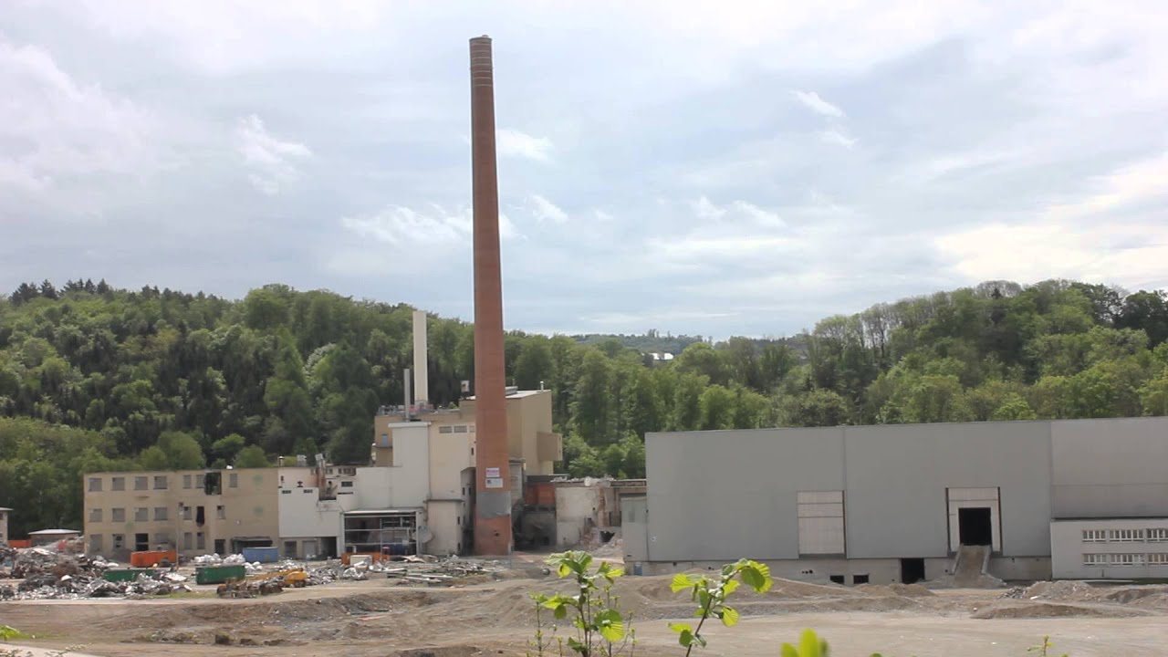 Sprengung Schornstein Stora Enso Baienfurt