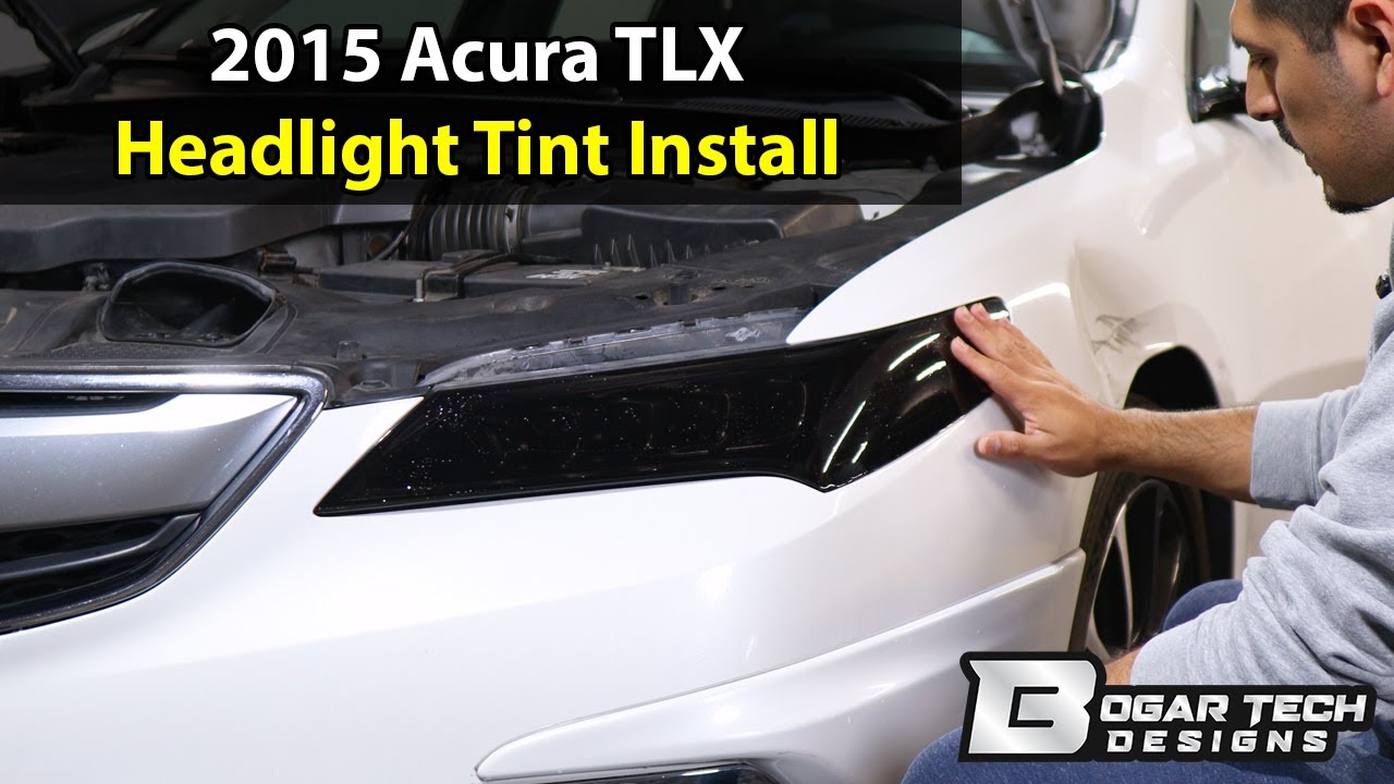 Acura TLX 2015-2017 Headlight Tint Install