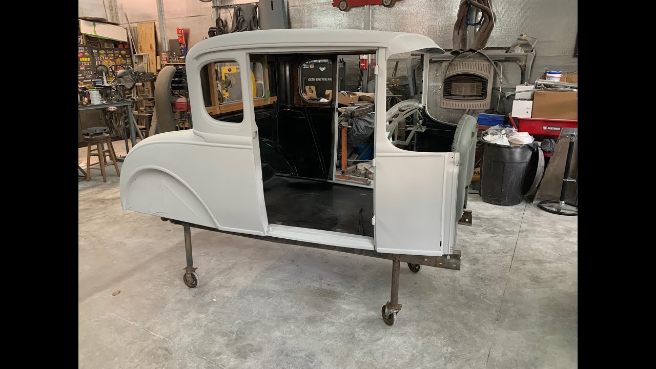 Model A Coupe Hot Rod Build Pt 45  Removing The Body from the chassis