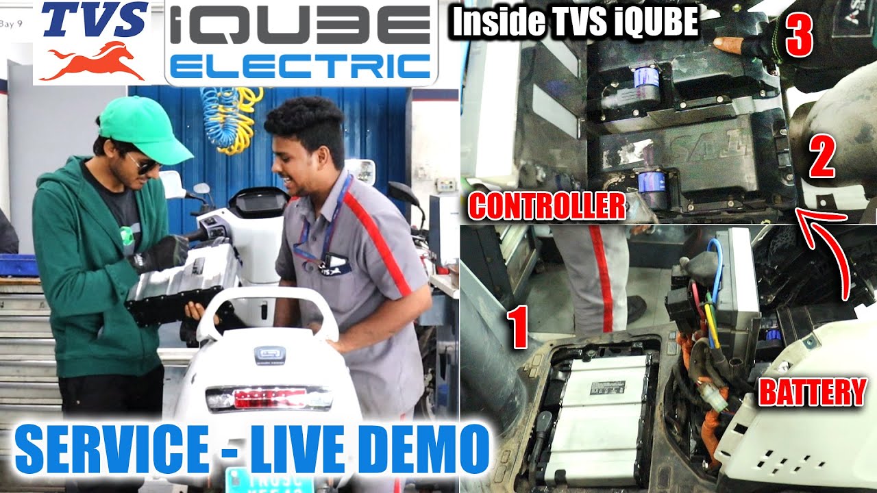 TVS iQUBE Electric Scooter Service | Inside iQUBE | Parts, Components and Working | iqube Battery